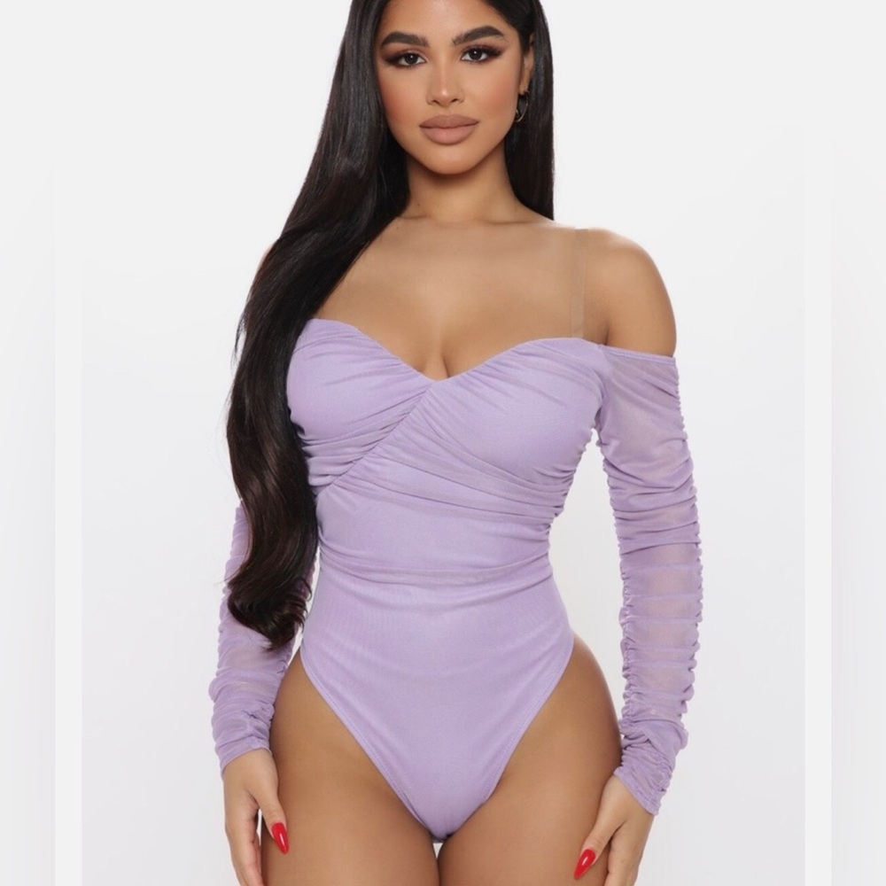 Lavender Off-Shoulder Bodysuit